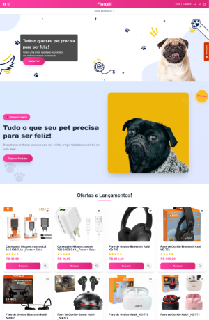Site Florcell – projeto Publitiva