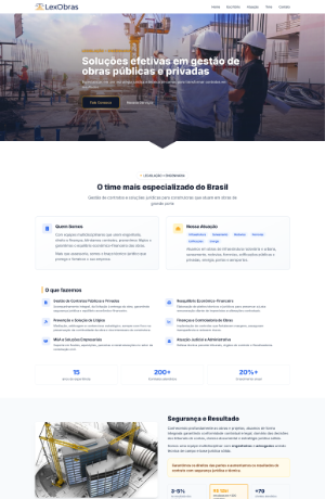 Site Lexobras – projeto Publitiva