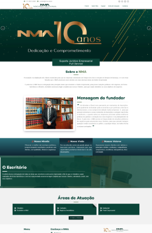 Site NMA Advogados – projeto Publitiva