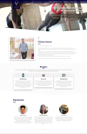 Site Vinícius Oliveira Nutri – projeto Publitiva